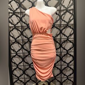 Susana Monaco One-Shoulder Coral Dress